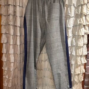 UO Urban Outfitters Women S Pant Tuxedo Plaid Stretch High Waist Cuff Hem
